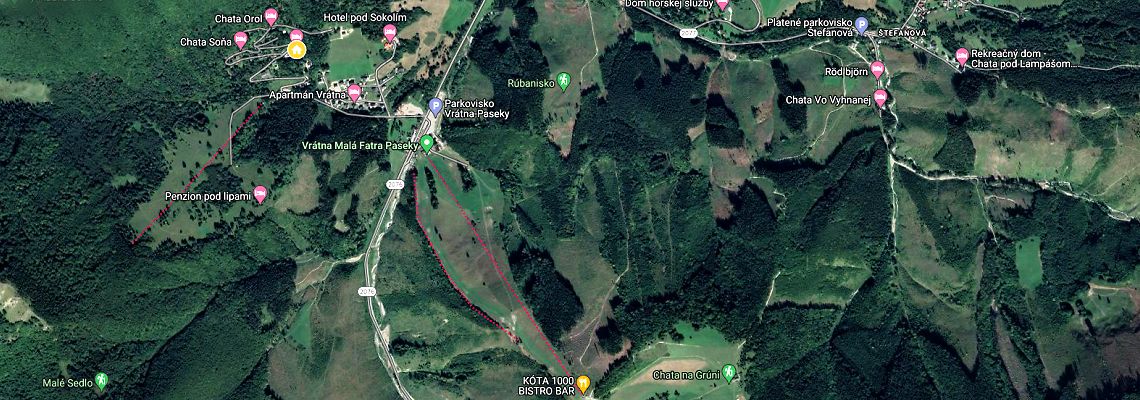 mapa Hotel Rozsutec, Vrtna