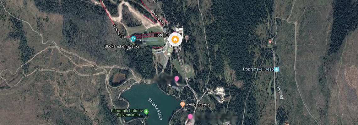 mapa Hotel FIS, trbsk Pleso
