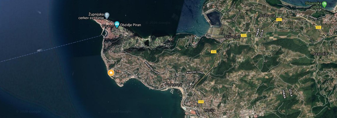 mapa Grand Hotel Bernardin, Portoro