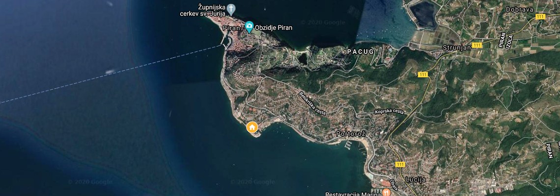 mapa Hotel Histrion, Portoro