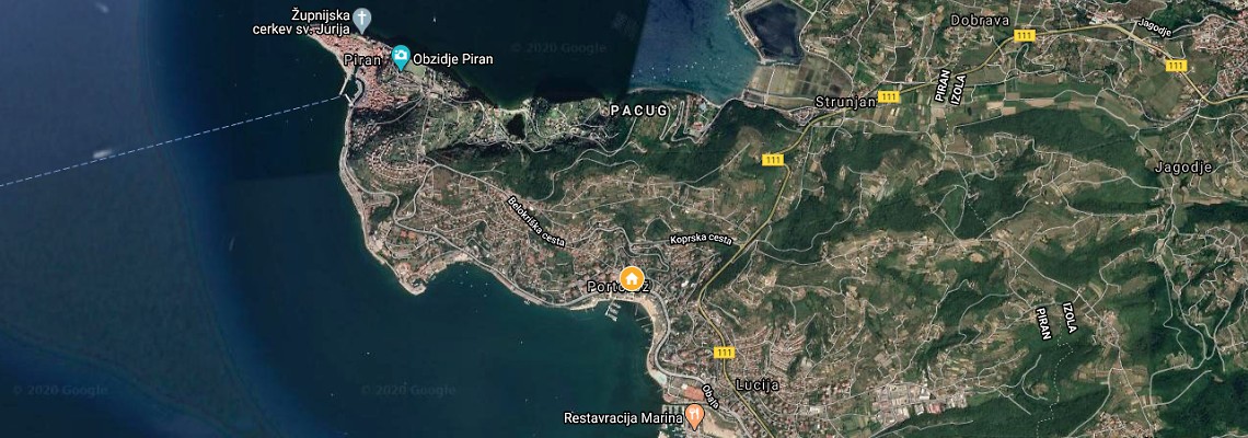 mapa Kempinski Palace Portoro, Portoro