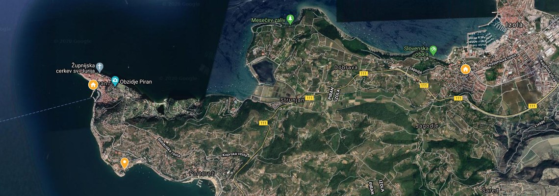 mapa Hotel Piran, Piran