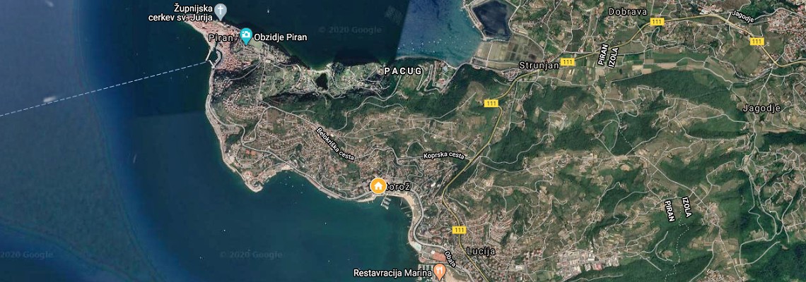 mapa Hotel Slovenija, Portoro