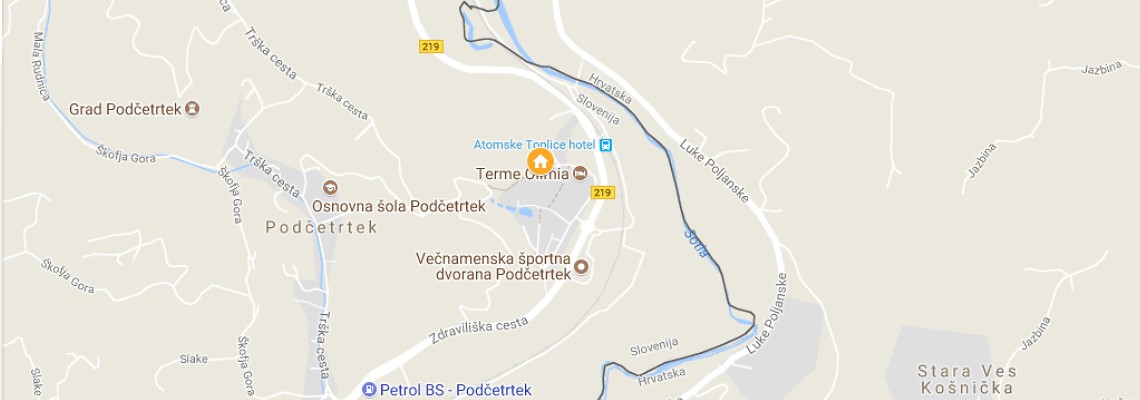 mapa Hotel Sotelia, Olimje