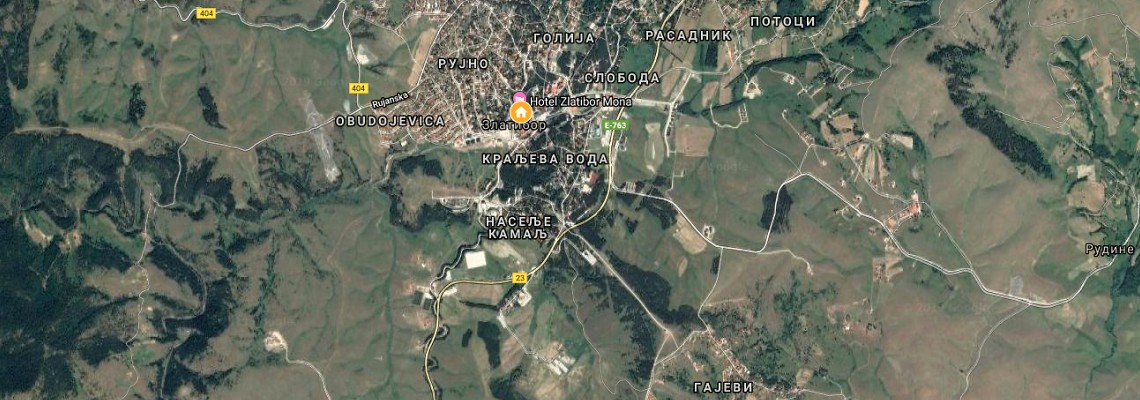 mapa Hotel Mona, Zlatibor