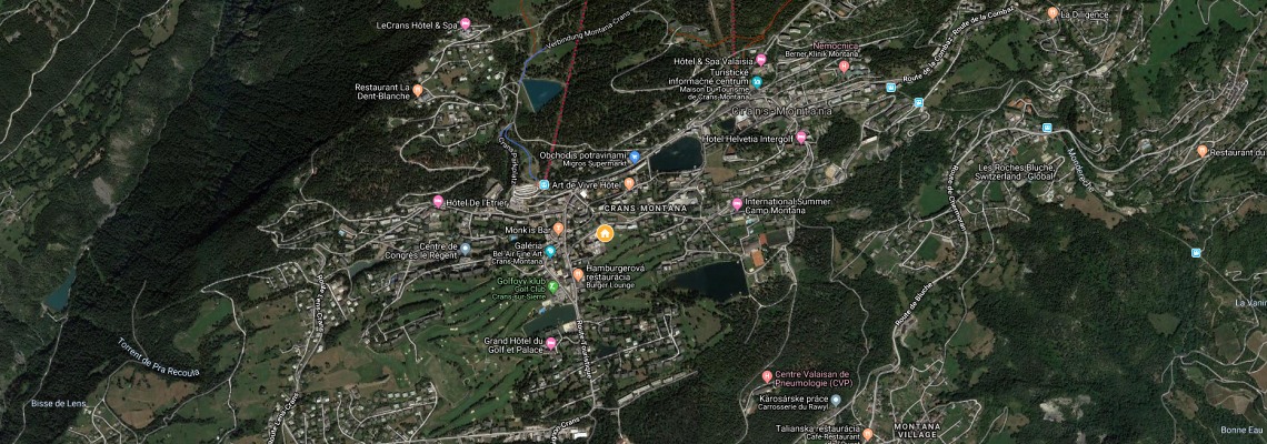 mapa Hotel Guarda Golf, Crans Montana