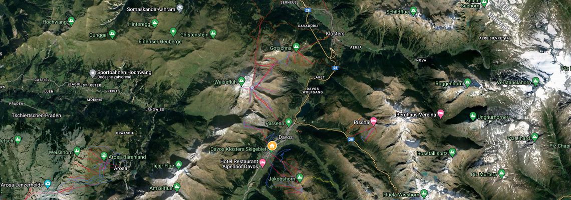 mapa Hard Rock Hotel, Davos