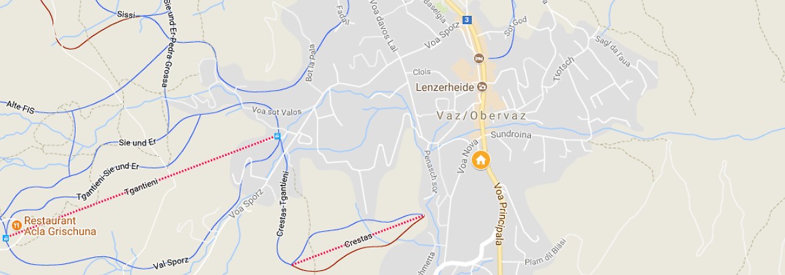 mapa Hotel Lai, Lenzerheide