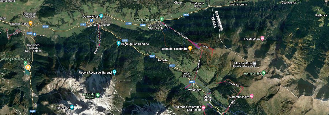 mapa Aparthotel Baur, Dobbiaco