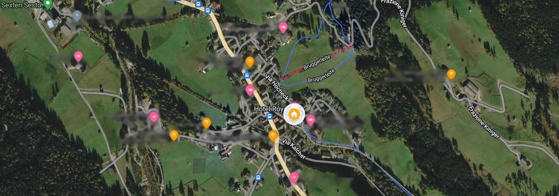 mapa Hotel Royal, Sesto / Sexten