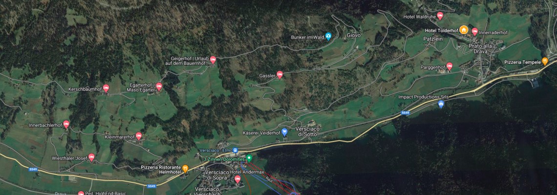 mapa Hotel Tolderhof, Prato alla Drava