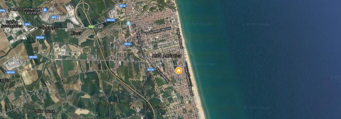 mapa Rezidencia Hotel Alba Palace, Alba Adriatica