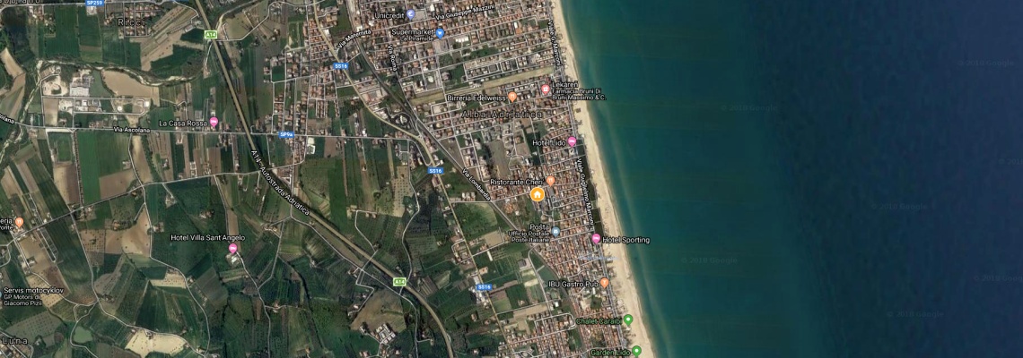 mapa Hotel Eva, Alba Adriatica