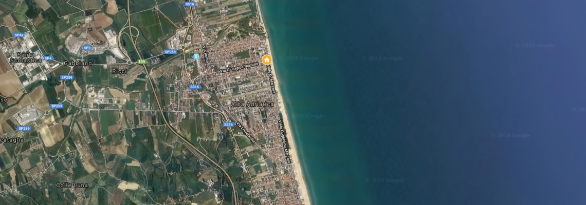 mapa Hotel King, Alba Adriatica