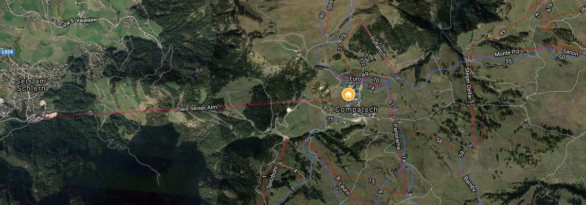 mapa Hotel Alpina Dolomites, Compatsch