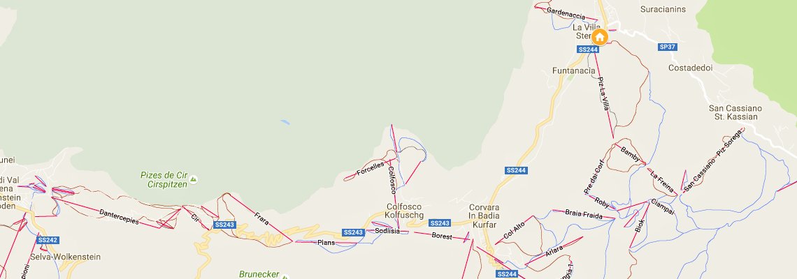 mapa Hotel Antines, La Villa