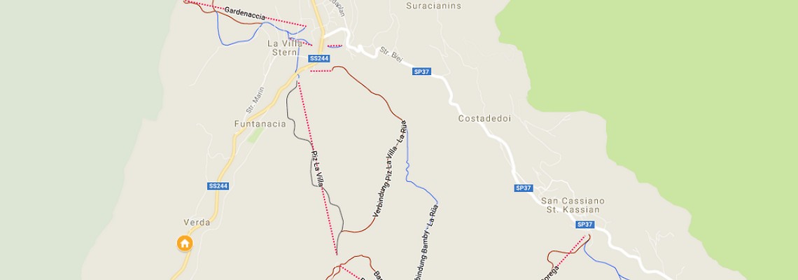 mapa Hotel Cristallo, La Villa