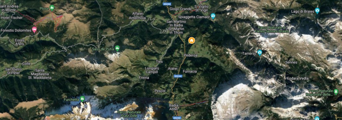 mapa Chalet Pia, Ciampei