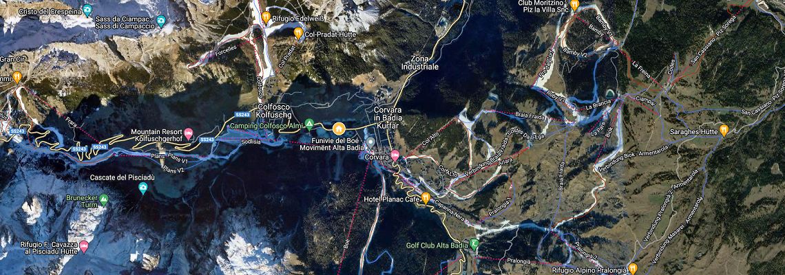 mapa Rezidencia Salvan, Corvara