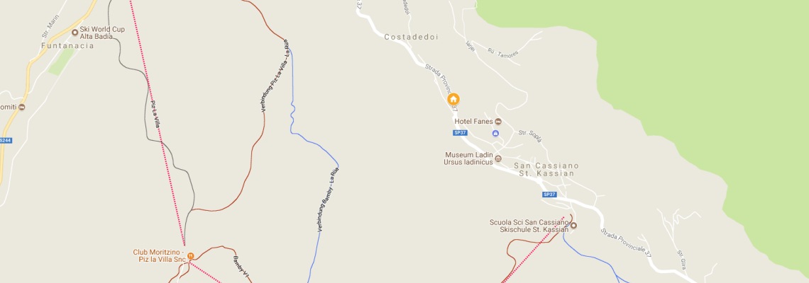 mapa Penzin Scuni, San Cassiano