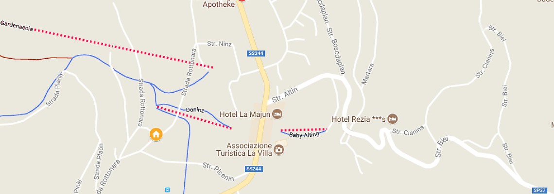 mapa Rezidencia Sonia, La Villa