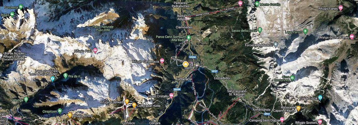 mapa Apartmny Chalet Sredl, La Villa