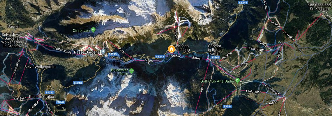 mapa Rezidencia Vila, Colfosco
