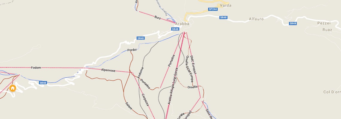 mapa Hotel Ristoro Lezuo, Arabba