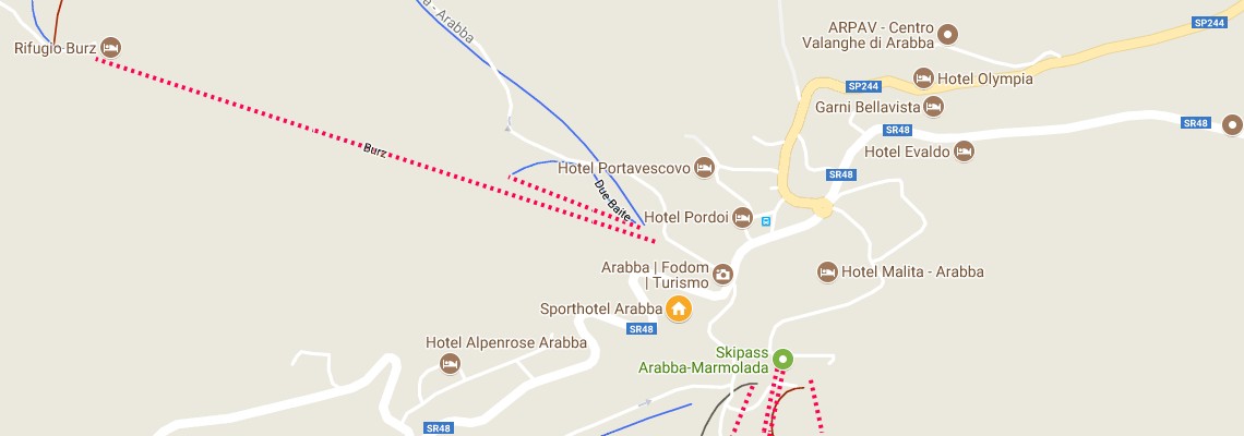 mapa Sporthotel Arabba, Arabba