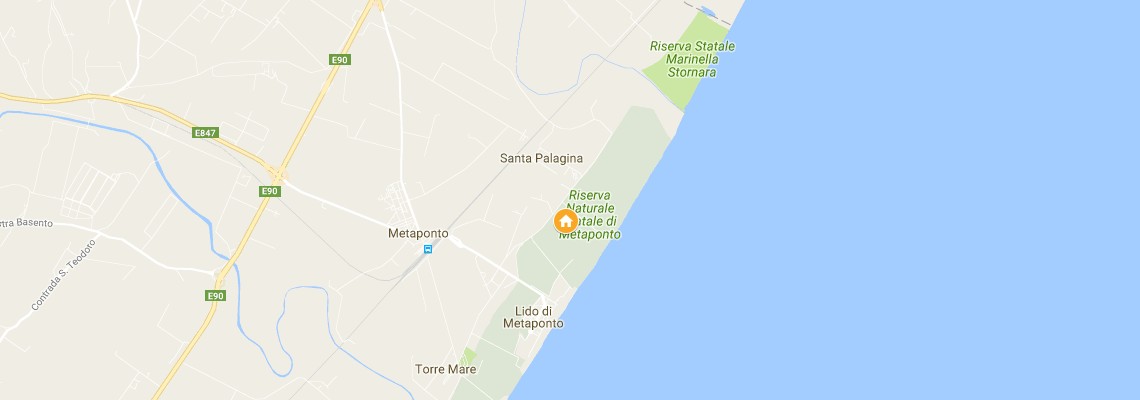 mapa Villaggio Riva dei Greci, Metaponto Lido