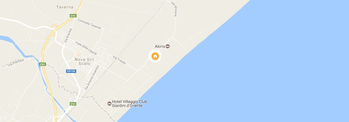 mapa Villaggio Toccacielo, Marina di Nova Siri