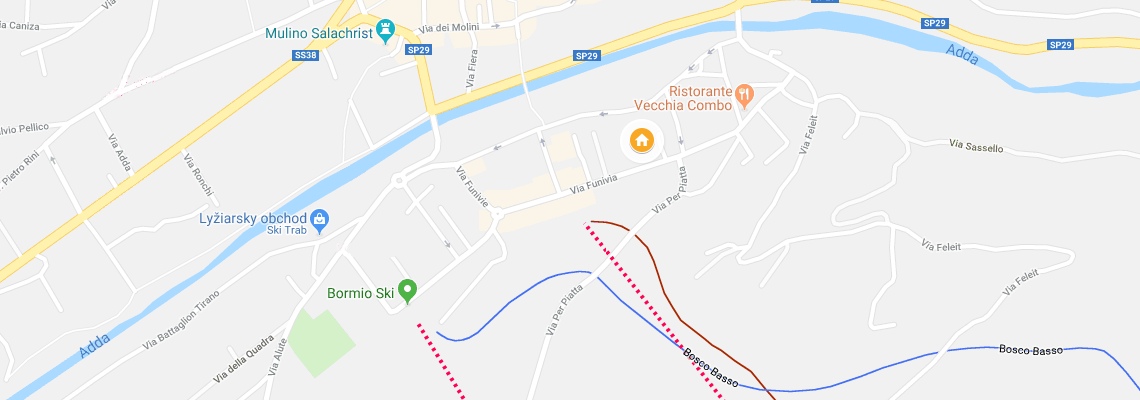 mapa Apartmny Casa Betty, Bormio