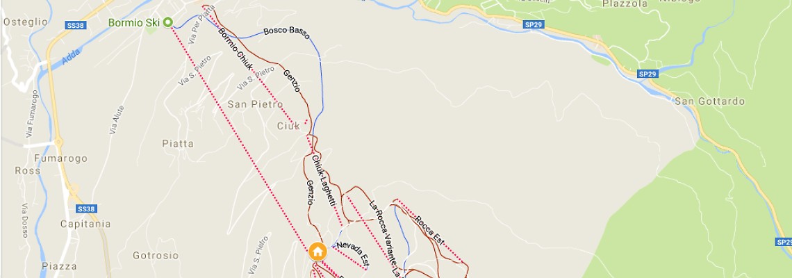 mapa Hotel Girasole, Bormio