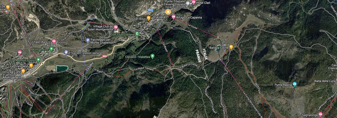 mapa Hotel Piccolo Chalet, Claviere