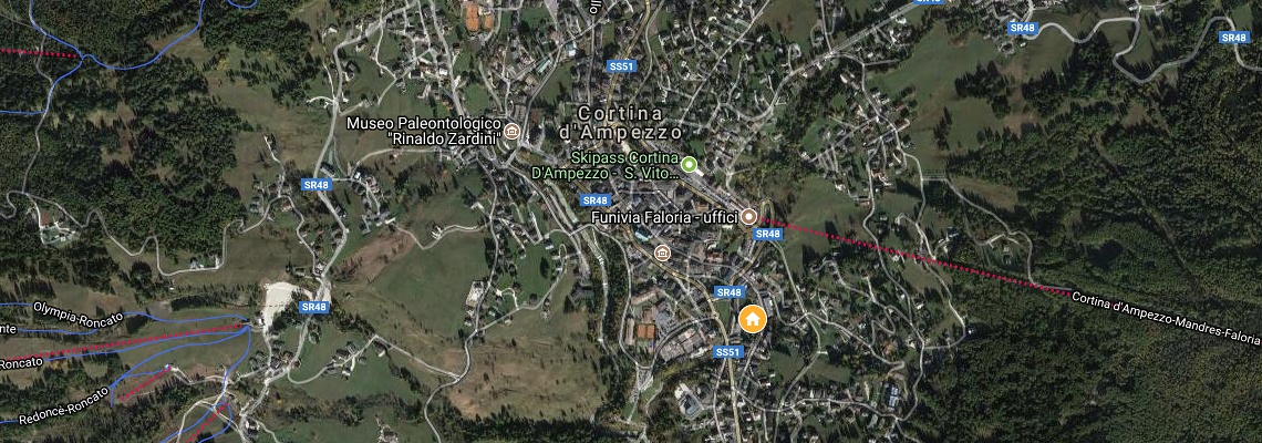 mapa Grand Hotel Savoia, Cortina d'Ampezzo