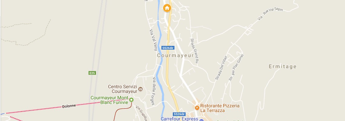 mapa Hotel Dei Camosci, Courmayeur