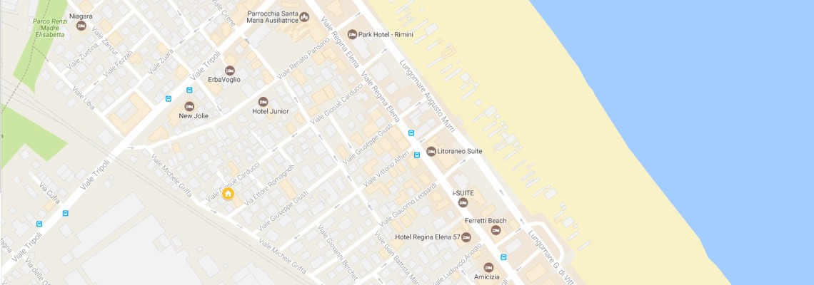 mapa Hotel Annetta, Rimini - Marina Centro