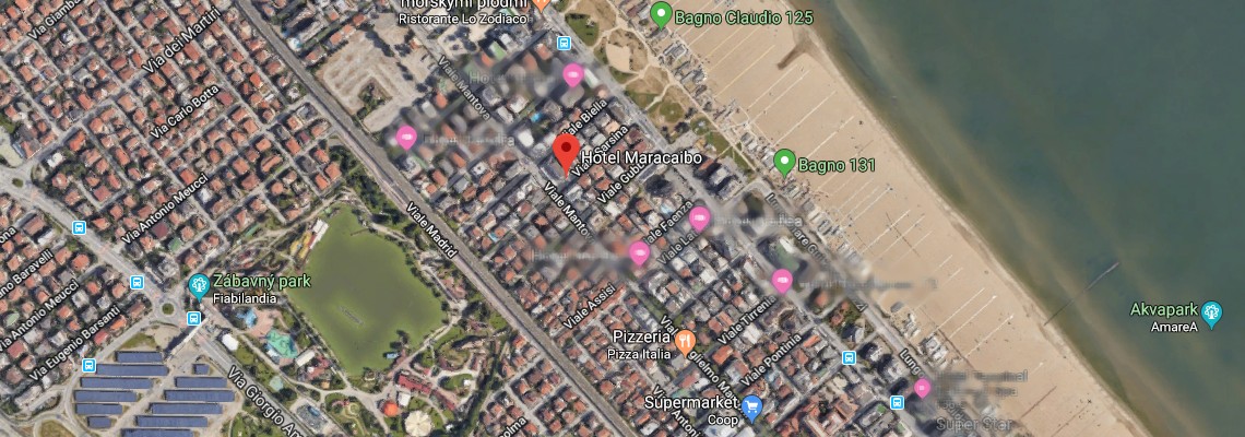 mapa Hotel Maracaibo, Rimini Rivazzurra