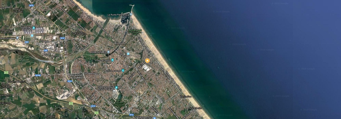 mapa Hotel New Jolie, Rimini - Marina Centro