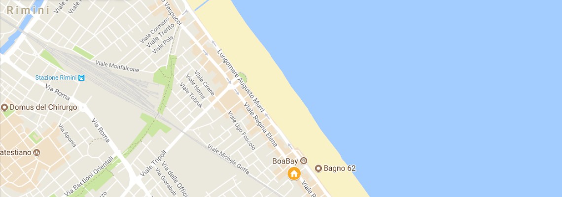 mapa Hotel Sole Blu, Rimini Marina Centro