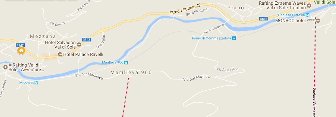 mapa Hotel Val di Sole, Mezzana