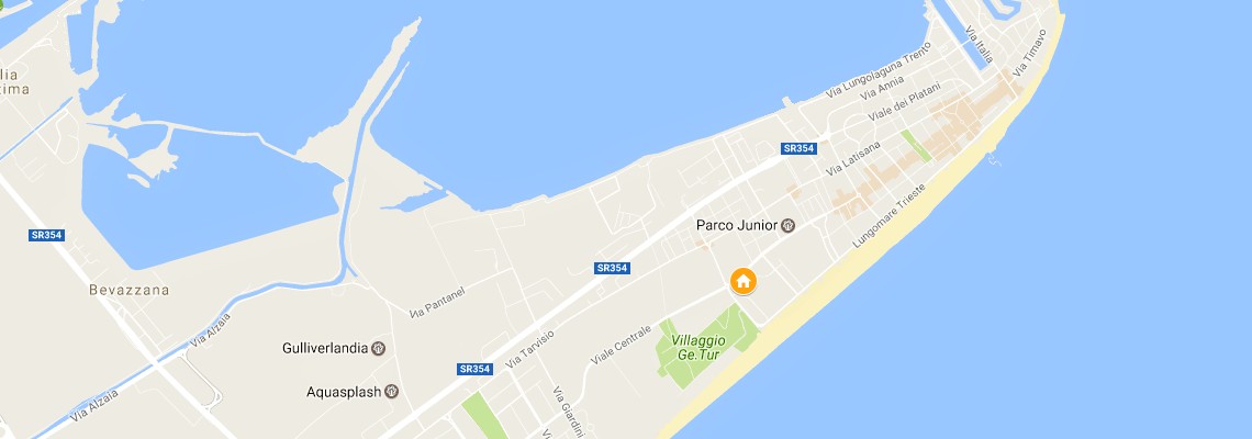 mapa Rezidencia Antares, Lignano