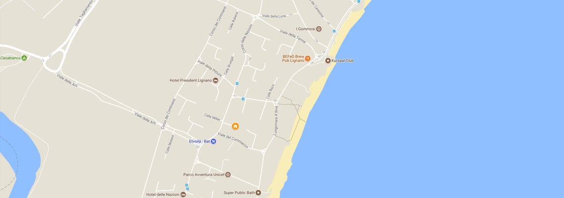 mapa Vilky Beethoven, Lignano