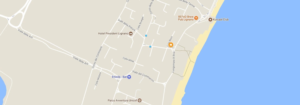 mapa Villa Briciola, Lignano