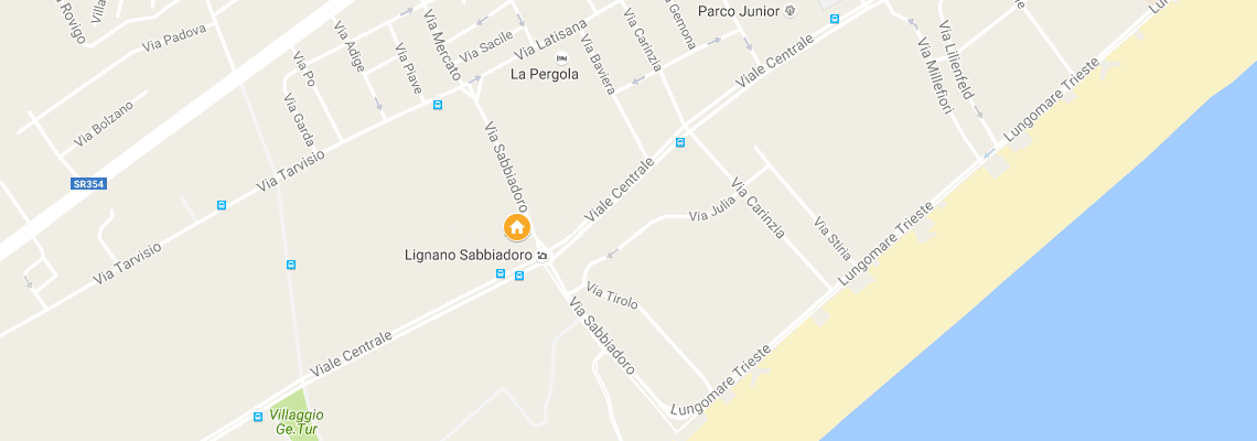 mapa Camping Sabbiadoro, Lignano
