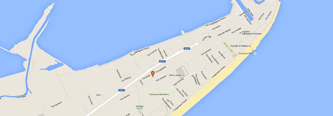 mapa Hotel Carla, Lignano