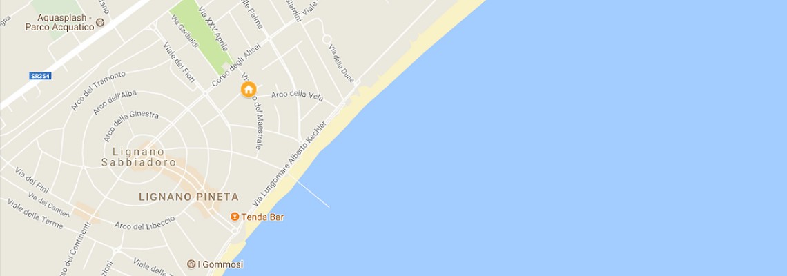 mapa Villa Cicale, Lignano