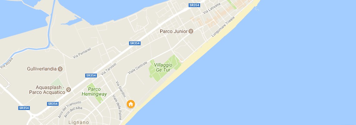 mapa Hotel Colorado, Lignano