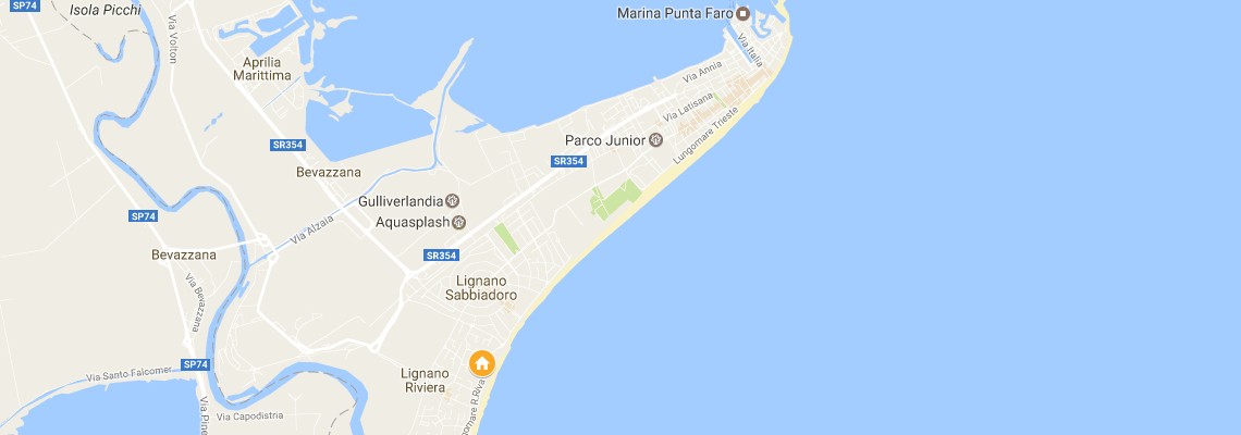 mapa Villa Crepetta, Lignano