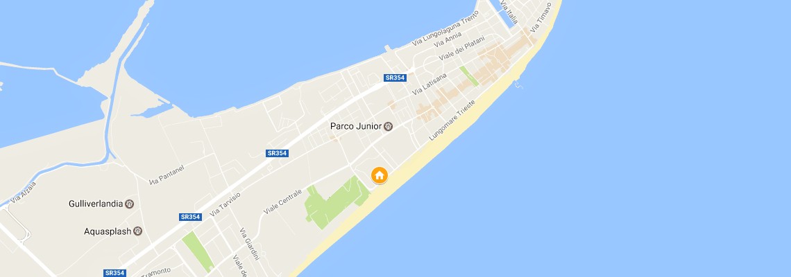 mapa Rezidencia Cristallo, Lignano